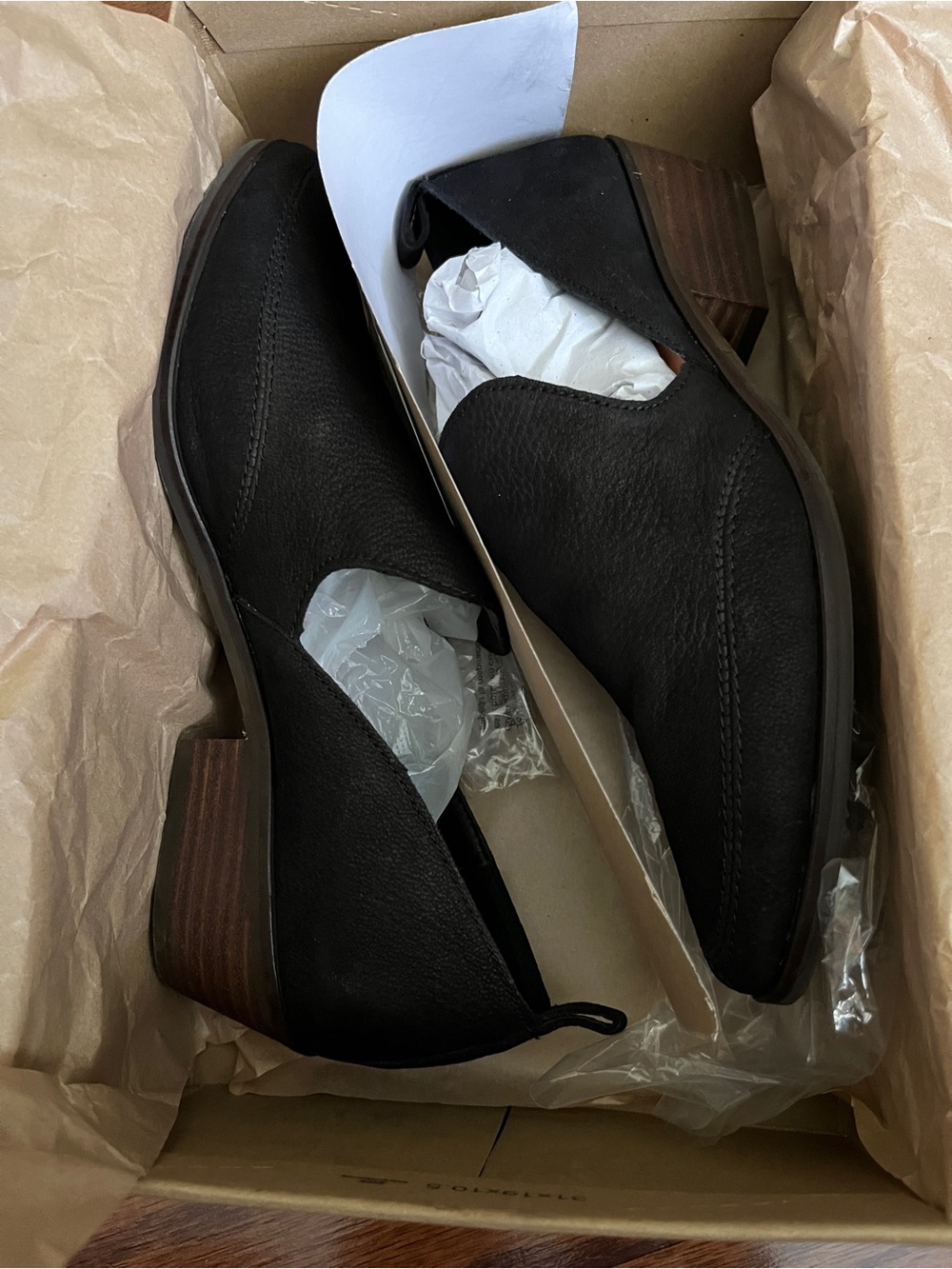 Lucky Brand Black Leather Low Heel Cutout Ankle Shoes